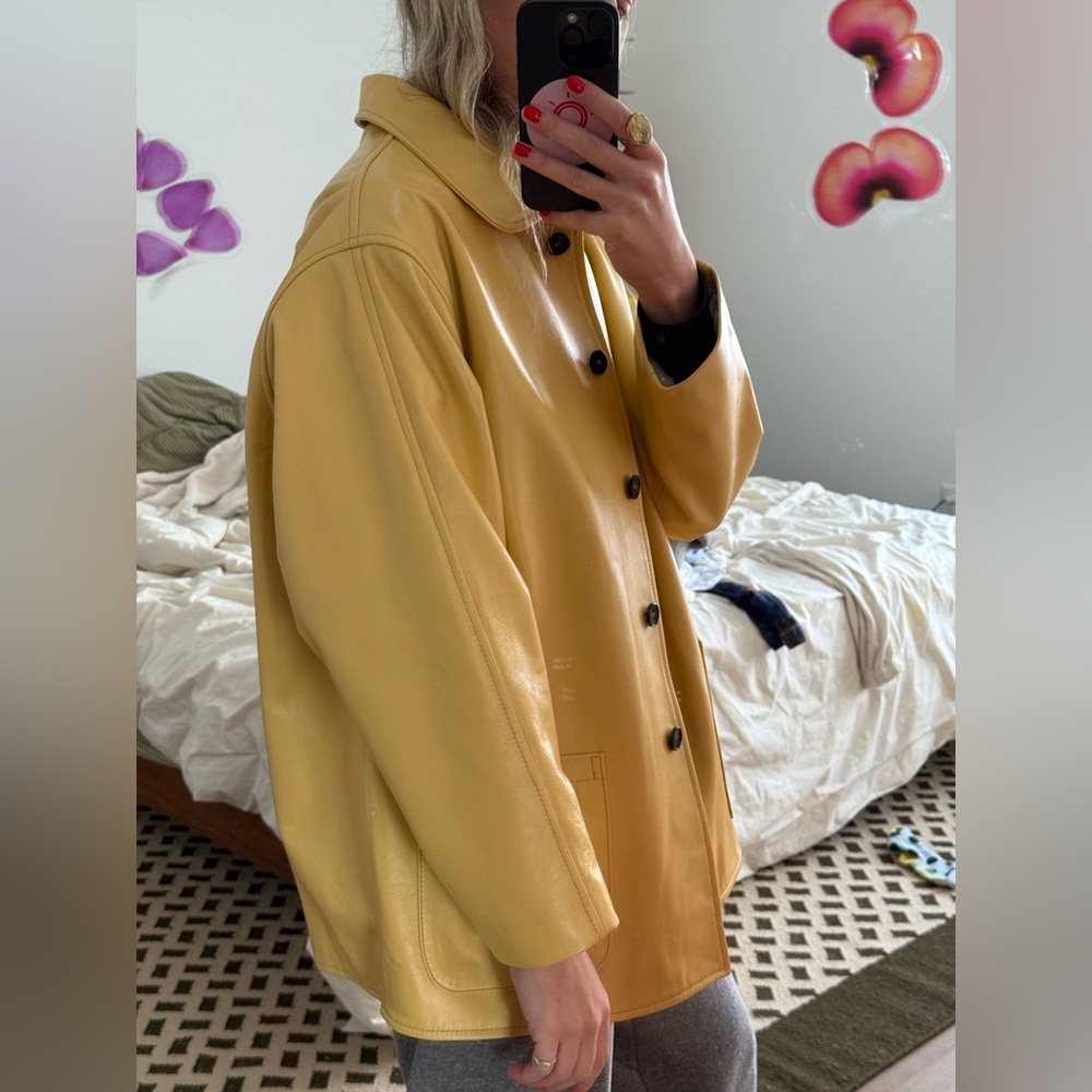 Cawley Leather Quinn Jacket - Valencia Lemon - Picture 4 of 5